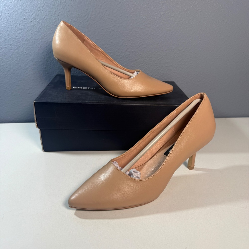 French Connection Pumps Women 6.5 Nude New Pointed Toe FCKATE Vegan Leather